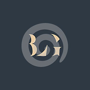 BLG abstract letter logo
