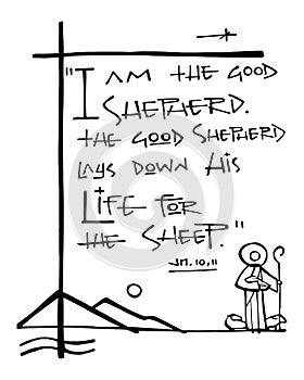 Bliblic phrase: I am the good Shepherd