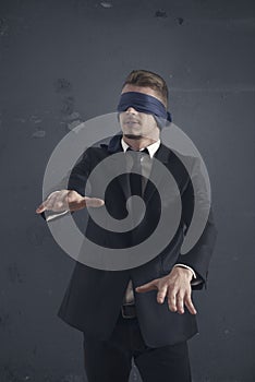 Blind businessman