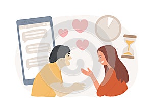 Blind date isolated concept vector illustration.