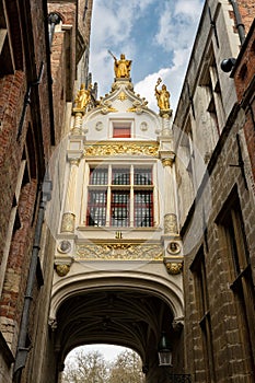 Blind Donkey alley in medieval Bruges