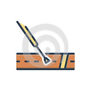 Color illustration icon for Blind, sightless and stick photo
