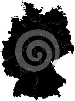 Blind map of Germany photo