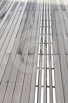 blind pathway metal surface lines warn mark