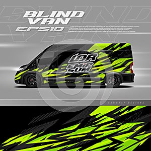 Blind van wrap decal designs. Abstract racing and sport grunge background for racing livery or daily use car vinyl sticker.