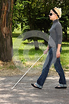 Blind woman