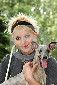 Blind woman portrait