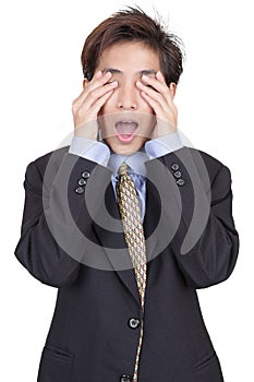 Blinded businessman in denial photo