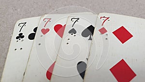 Blindman braille vintage playing cards