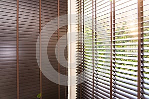 Blinds curtain window decoration interior of room