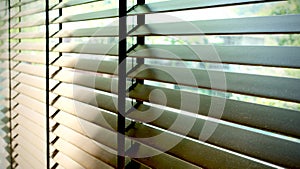 Blinds, Evening sun light outside window blinds, sunshine and shadow on window blind, decorative interior in home
