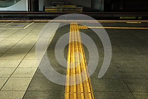 Blindway in the subway station