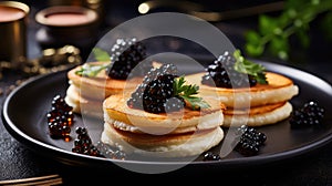 blinis gourmet seafood food caviar