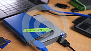 Blink blue led on external hard drive HDD 2.5-inch form factor