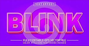 Blink text style effect gradient color 3d concept
