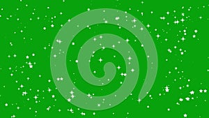 Blinking stars with green screen background