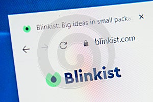 Blinkist Web Site. Selective focus.