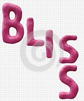 Bliss clay word damask background