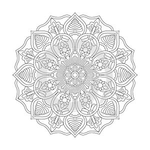 Blissful Kids Mandala Coloring Book Page for kdp Book Interior photo
