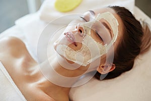 Blissful Woman Enjoying SPA