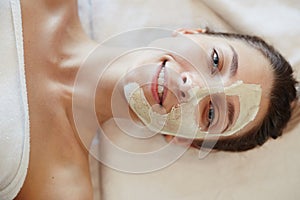 Blissful Woman Enjoying SPA