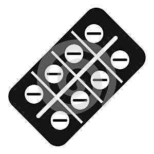 Blister icon simple vector. Bacteria drug