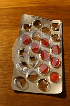 Blister packs antibiotics and pills