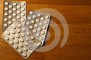 Blister packs antibiotics and pills