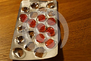 Blister packs antibiotics and pills