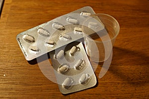 Blister packs antibiotics and pills