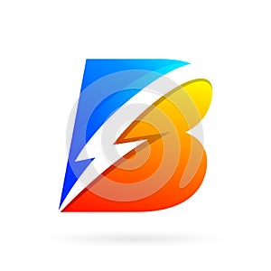 blitz logo letter b symbol photo