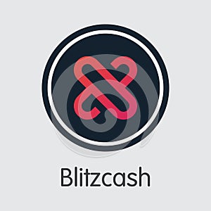 Blitzcash Crypto Currency Coin. Vector Logo of BLITZ. photo