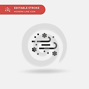Blizzard Simple vector icon. Illustration symbol design template for web mobile UI element. Perfect color modern pictogram on