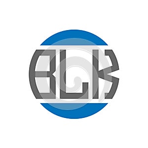 BLK letter logo design on white background. BLK creative initials circle logo concept. BLK letter design