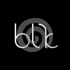 BLK letters vector logo. B,L,K letters emblem.