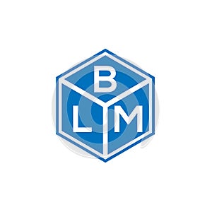 BLM letter logo design on black background. BLM creative initials letter logo concept. BLM letter design