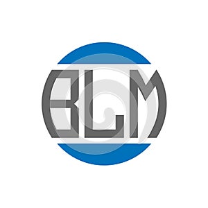 BLM letter logo design on white background. BLM creative initials circle logo concept. BLM letter design