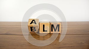 BLM vs ALM symbol. Turned cubes and changed word `BLM - black lives matters` to `ALM - all lives matters`. Beautiful white