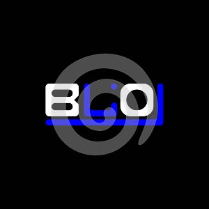BLO letter logo creative design with vector graphic, BLO