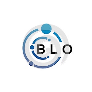 BLO letter logo design on white background. BLO creative initials letter logo concept. BLO letter design