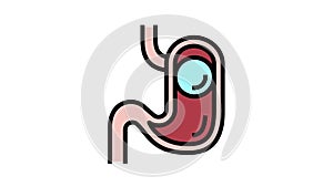 bloating bariatric color icon animation