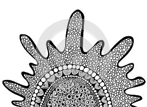 Blob. Vector illustration. Doodle drawing. Meditative exercise. Coloring book anti stress for adults