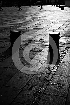 Block, Architecture, Shadow, Road, Texture, Black and White