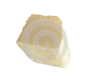 Block butter isolated on white