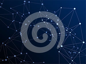 Block chain global network technology concept.