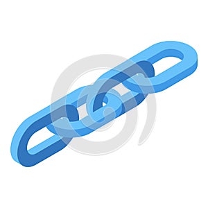 Block chain icon, isometric style