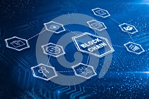 Block chain and technology concept