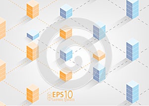 Block chain technology concept illustration - blockchain -