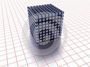 Block of cubes forming square