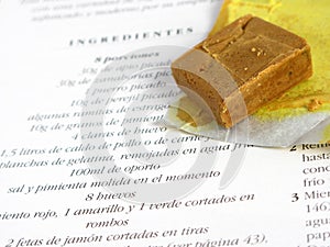 Block of dehydrated flavor